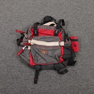 Triple Five Soul Backpack Gray Red Nylon Mens Travel Hiking Daypack Outdoor Bag
